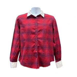 Brooks Brothers Plaid  Collared Button down Long Sleeve Shirt Size 12